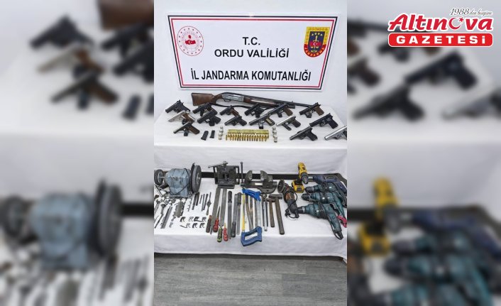 Ordu'da yasa dışı silah imalatı ve ticareti yaptığı idda edilen zanlı tutuklandı