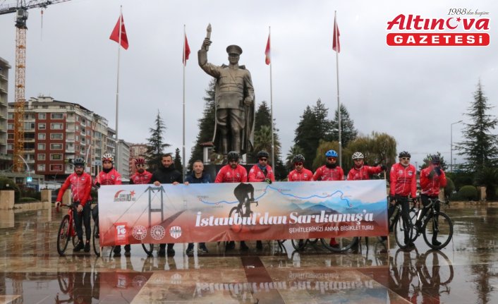 Sarıkamış şehitlerini anmak için İstanbul'dan yola çıkan bisikletliler Rize'den Artvin'e uğurlandı