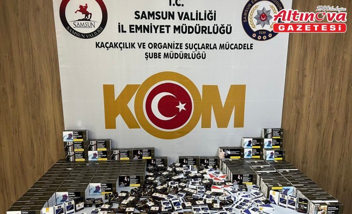Samsun'da 22 bin makaron ele geçirilen operasyonda 4 şüpheli gözaltına alındı