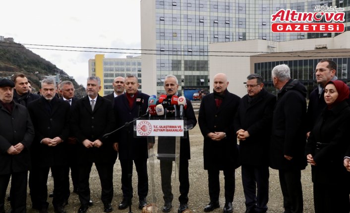 Ulaştırma ve Altyapı Bakanı Uraloğlu, Trabzon Şehir Hastanesi inşaatında incelemelerde bulundu: