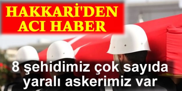 8 Asker Şehit Oldu