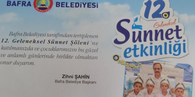 Bafra Belediyesi Sünnet Şölenini İptal Etti