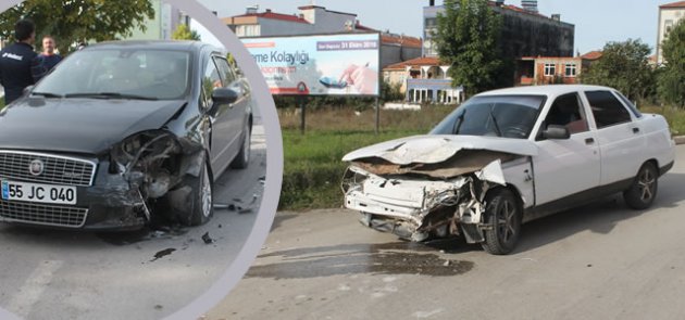 Bafra İlçesinde Trafik Kazası; 1 Yaralı