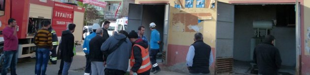 BAFRA’DA TRAFO BOMBA GİBİ PATLADI