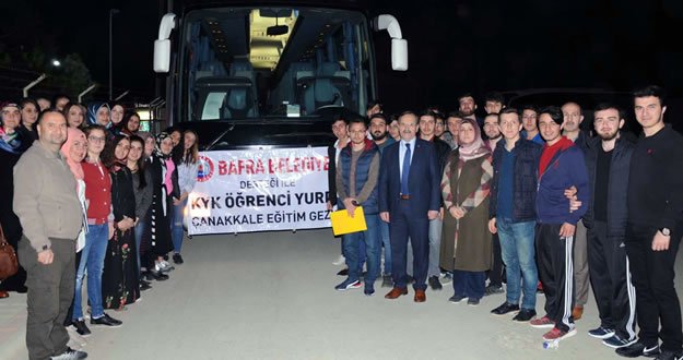 BAŞKAN ŞAHİN, KYK ÖĞRENCİLERİNİ ÇANAKKALE’YE UĞURLADI