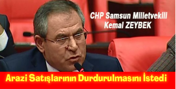 CHP Samsun Milletvekili Zeybek Arazi Satışlarının Durdurulmasın İstedi