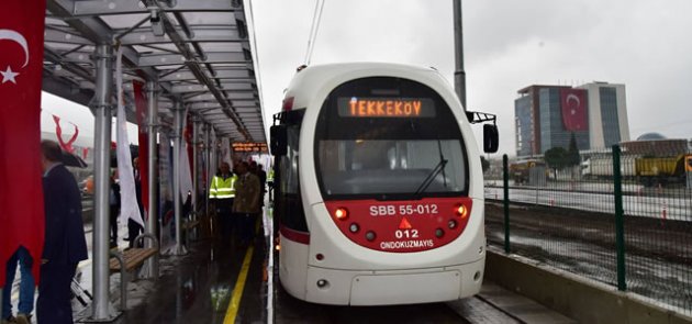 Gar-Tekkeköy Tramvay Seferi Başladı