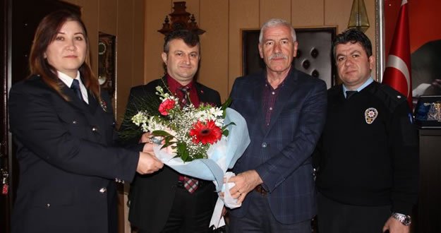 İlçe Emniyet Teşkilatından Alaçam Belediye Başkanı Hadi UYAR’a Ziyaret