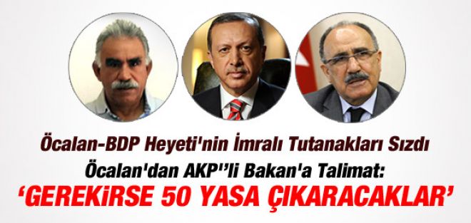 İMRALI TUTANAKLARINDA ÖCALAN BAKAN’A TALİMAT VERİYOR !