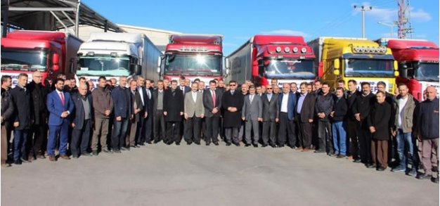 Metro Holding’in Halep'e Yardım Tırları Dualarla Yola Çıktı