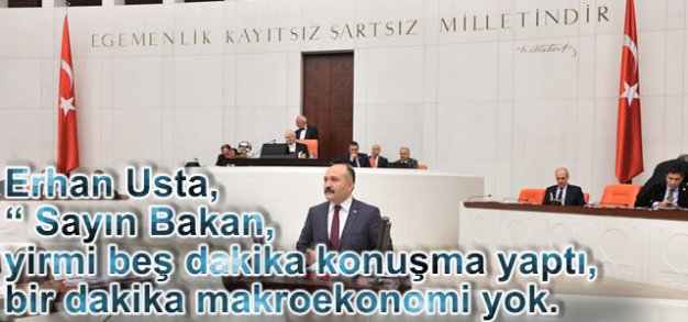 MHP’li Erhan Usta; “Türkiye Yatırım Yapmıyor”