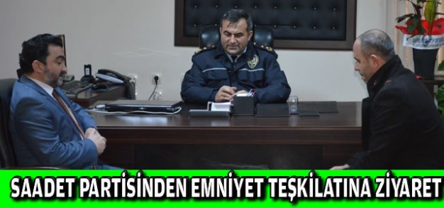 Saadet Partisi İlçe Teşkilatı Emniyet Müdürü Mustafa Yiğit`i makamında ziyaret etti.