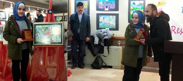 ŞAHANDE ÇELENK' E 3000 KİŞİ İÇİNDE RESİM JÜRİ ÖZEL ÖDÜLÜ