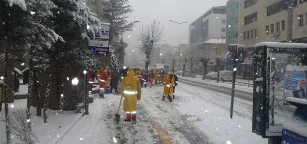 SAMSUN İLÇELERİ KARLA MÜCADELE ÇALIŞMALARINI SÜRDÜRÜYOR