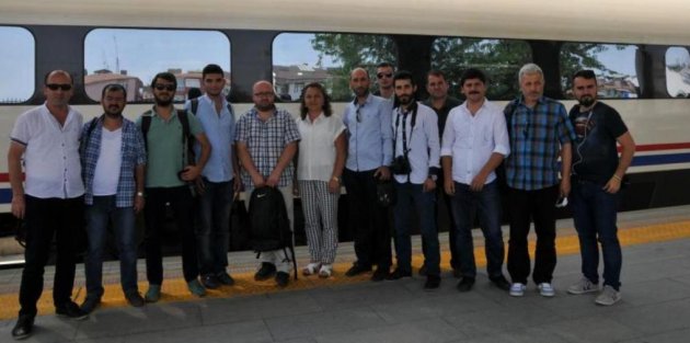 SAMSUN YEREL BASIN MENSUPLARI BAŞKENT'TE HIZLI TREN İLE  BULUŞTU