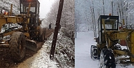 19 Mayıs Belediyesi; Kar Yağışı Olan Yollarda Çalışma Yürüttü