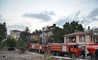 Çorum'da çatı yangını