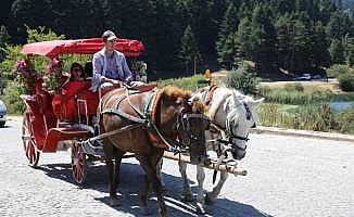 Abant'ta bayram tatili hareketliliği