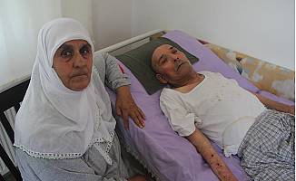 FELÇLİ EŞİNE 18 YILDIR GÖZÜ GİBİ BAKIYOR