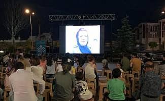 Giresun'da açık havada sinema keyfi