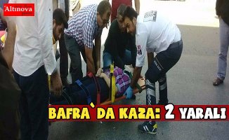 Bafra'da kaza 2 Yaralı