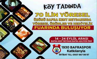 Bafra`da köy tadında bir fuar