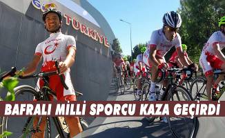 Milli sporcu kaza geçirdi