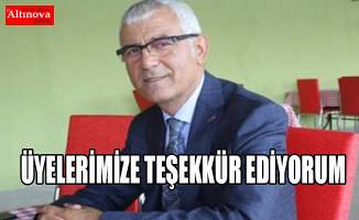 RIZVAN AKSOY: ÜYELERİMİZE TEŞEKKÜR EDİYORUM