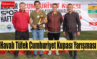 Alaçam'da trap, tek kurşun ve havalı tüfek yarışması