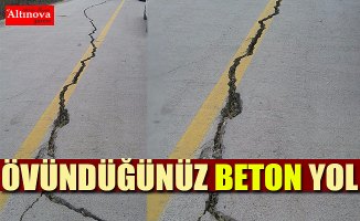 Beton yollar ayrılıyor