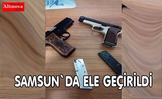 Ruhsatsız tabanca ele geçirildi