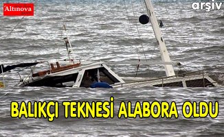 Samsun'da balıkçı teknesi alabora oldu
