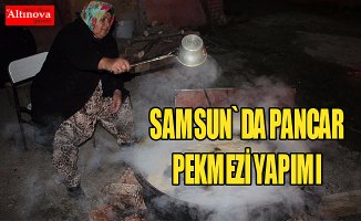 Samsunlu kadınlar pancar pekmezi yapmaya başladı