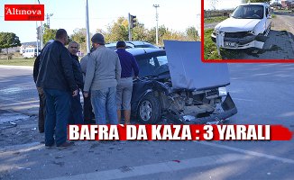 Bafra`da kaza: 3 yaralı