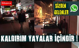Kaldırım yayalar içindir !