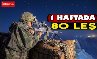 Son bir haftada 80 terörist etkisiz hale getirildi
