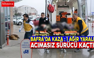Bafra`da kaza: 1 ağır yaralı