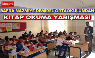 Nazmiye Demirel Ortaokulunda kitap okuma yarışması
