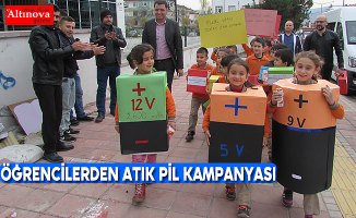 Öğrencilerden atık pil kampanyası