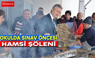 Okulda sınav öncesi hamsi şöleni