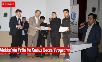 AGD Bafra Temsilciliği Tarafından Mekke’nin Fethi Ve Kudüs Gecesi Programı