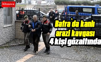 Bafra`da kanlı arazi kavgası : 4 gözaltı