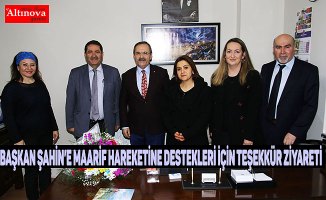 BAŞKAN ŞAHİN’E MAARİF HAREKETİNE DESTEKLERİ İÇİN TEŞEKKÜR ZİYARETİ