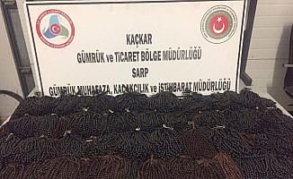 Gümrükte Rus taşı tesbihlere el konuldu