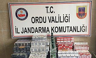 Ordu'da kaçak sigara ve içki operasyonu