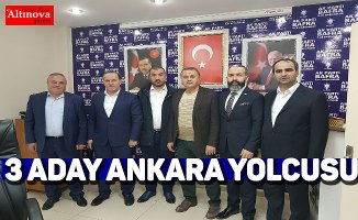 3 aday Ankara yolcusu