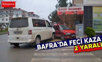 Bafra`da feci kaza: 2 yaralı
