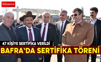 Bafra`da sertifika töreni