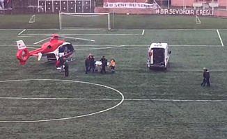 Diyaliz hastası helikopterle memleketine nakledildi