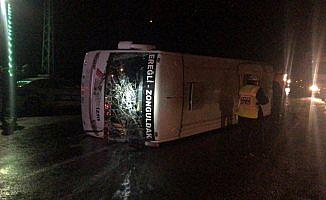 Zonguldak’ta otobüs devrildi: 1 ölü, 16 yaralı
